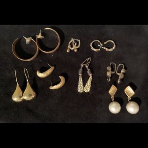 Assorted Custom Earrings few with vintage designer